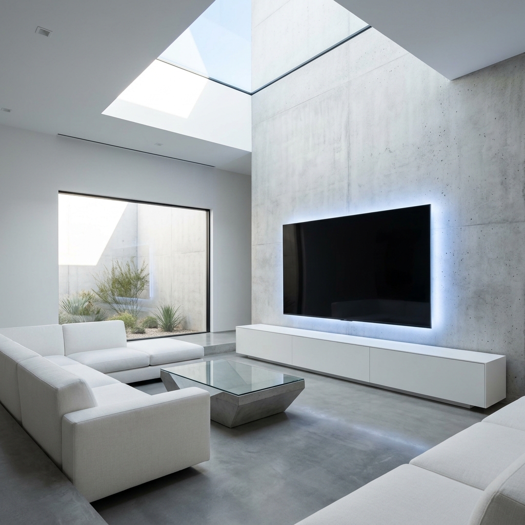 Modern mounted TV